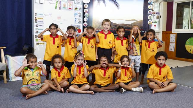 My First Year 2024: Yarrabah State School: prep A: back: Aisha, Mason, Tyrone, Duncan, Reagan, Janomme, Bronwyn; front: Ronald, Daniel, Zameira, Reannan, Latiequa and Levi. Picture: Brendan Radke