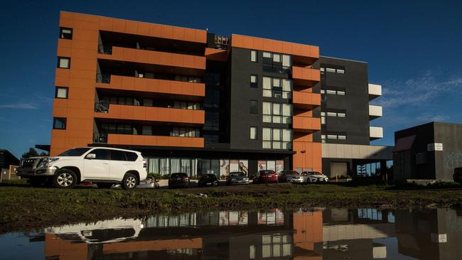 Residents of the Ariele Apartments in Maribyrnong report the three removalists did not wear masks while unpacking furniture in the lobby. Picture: Getty