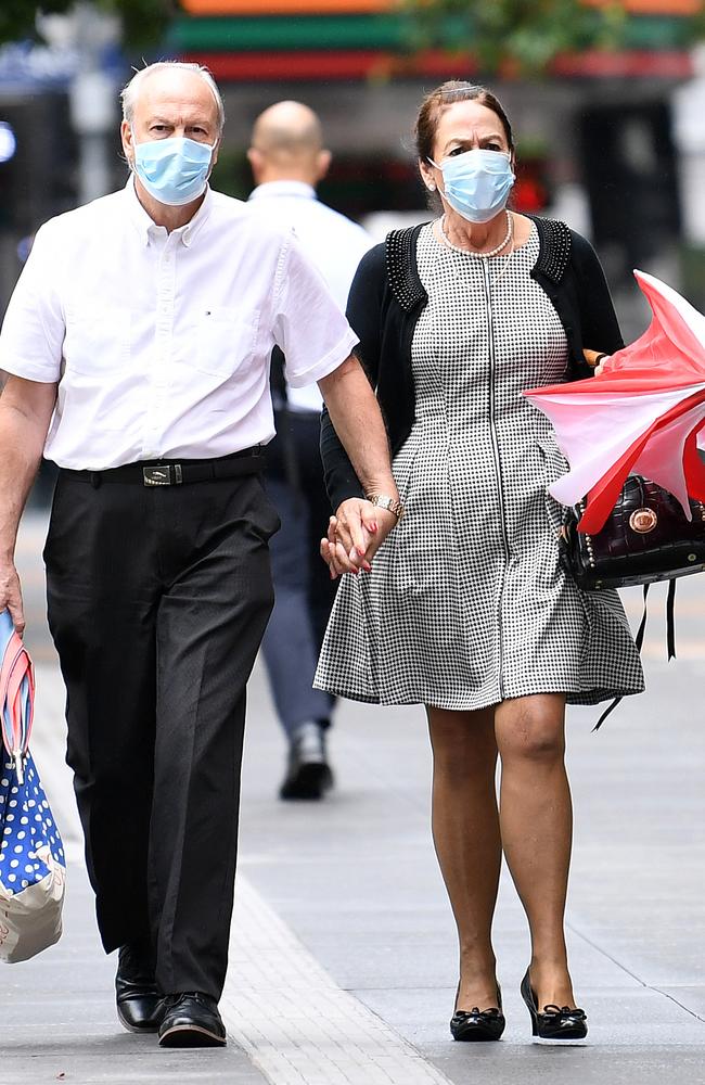 Theresa Dalton and her fiancee arrive at the Brisbane Supreme Court during her trial last week. Picture: NCA NewsWire / Dan Peled