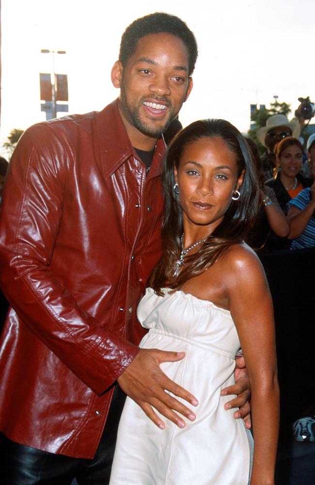 Will and Jada in 2000 when she was pregnant with their daughter Willow. Picture: Alamy