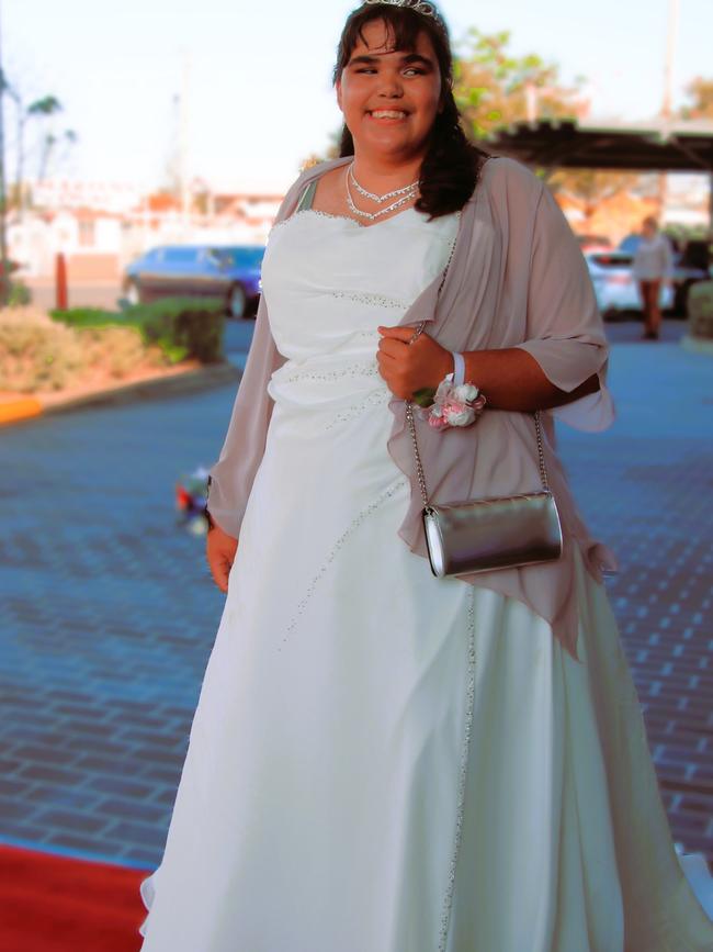 Kyjuana Harrington at the 2023 Bundaberg Special School formal. Image credit: Bundaberg Special School.