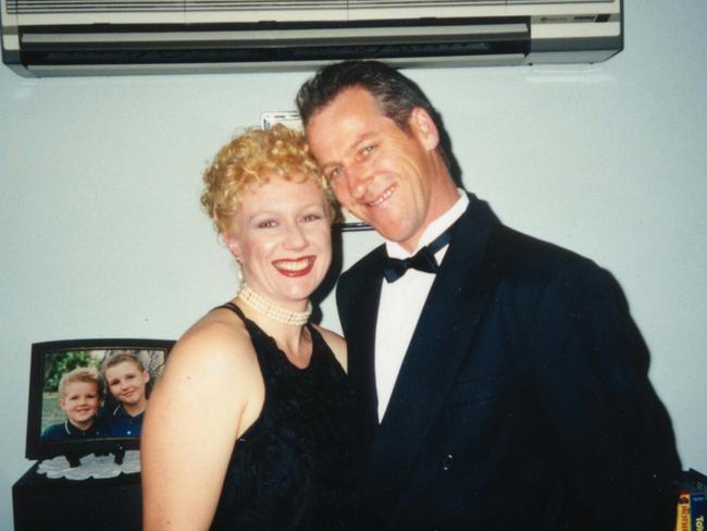 Folbigg with then husband Craig Folbigg in 1999, four years before her murder trial.