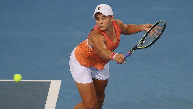 Ash Barty’s backhand was a major weapon in the final.