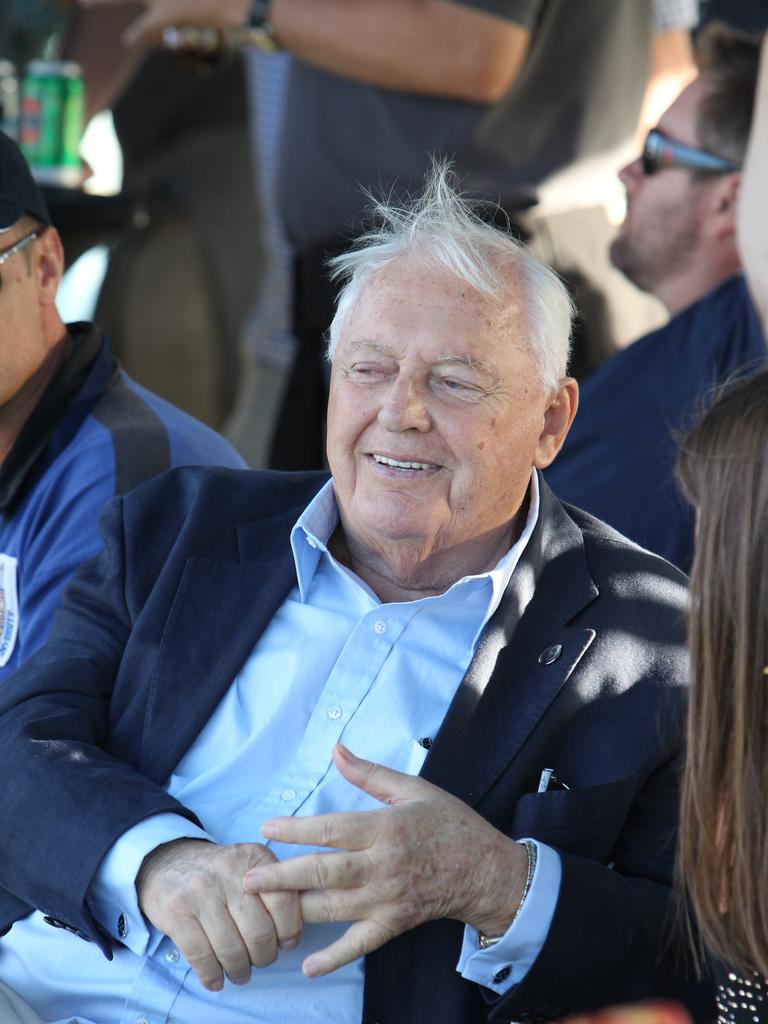 Alan Bond takes in a Rugby union match between Bond University and Norths. Picture: Mike Batterham