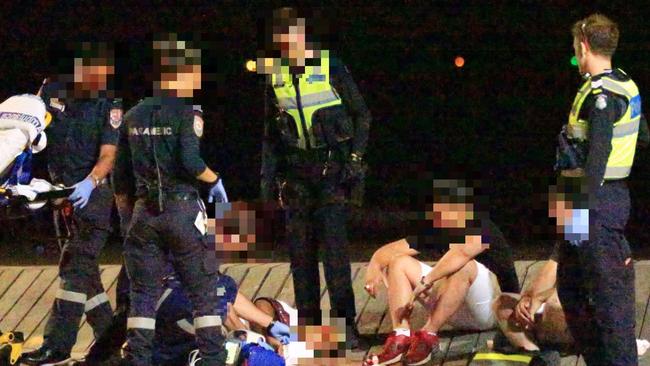 Police say up to 100 youths were involved in one of the brawls. Picture: Mark Stewart