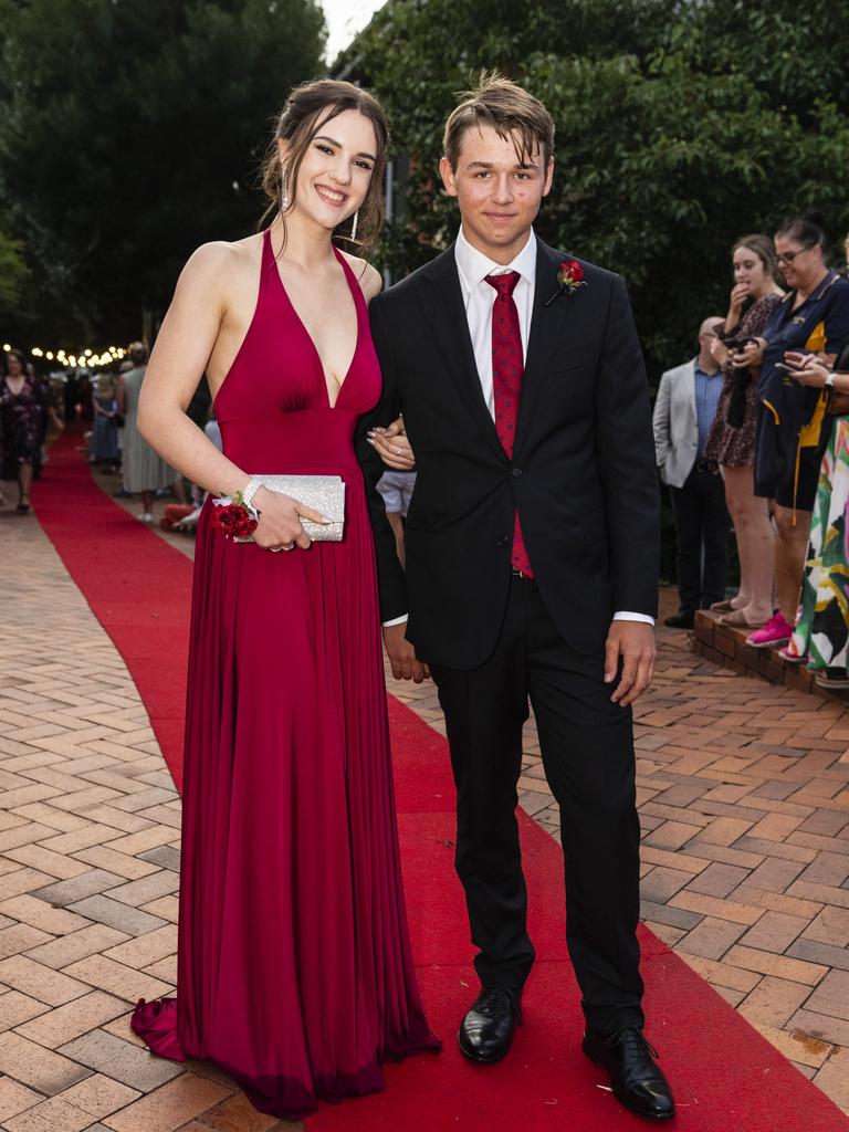 Claire Apel and Tom Knudsen at Fairholme College formal, Wednesday, March 29, 2023. Picture: Kevin Farmer