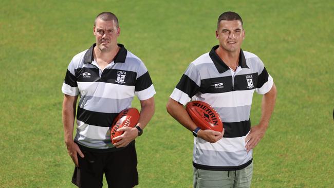 Ex-North Melbourne star Leigh Harding and former Brisbane Lions captain Tom Rockliff were now coaches at Iona College.