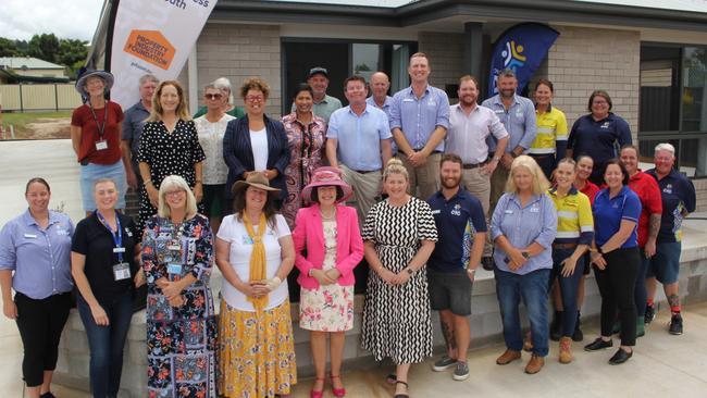 A group of supporters outside the newly opened Haven House in Kingaroy on February 4 2025. The house will provide accommodation for at-risk youth.