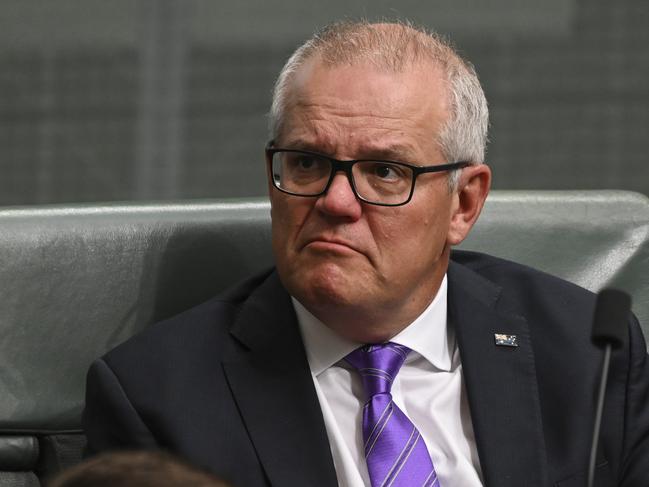 CANBERRA, AUSTRALIA - NewsWire Photos September 27, 2022: Scott Morrison MP during Question Time at Parliament House in Canberra. Picture: NCA NewsWire / Martin Ollman