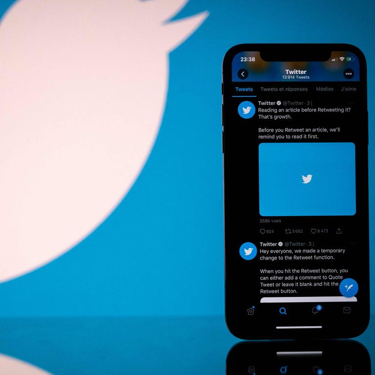 Twitter is trying to grow its userbase but will ban those who repeatedly share misinformation. Picture: Lionel Bonaventure/AFP