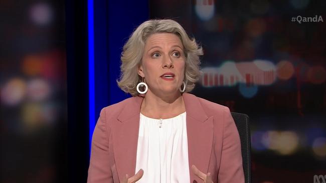 Ms O’Neil appeared on ABC’s Q+A on Monday night. Picture: ABC