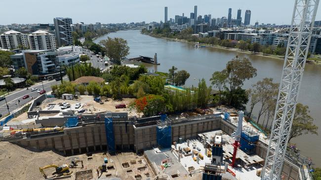 Construction is well underway on the $450m Monarch Residences in Toowong.