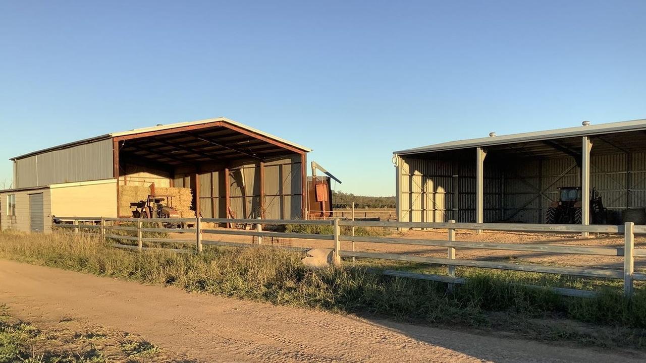 The property boasts three hay sheds, a large machinery shed, workshop and 240-ton silo storage. Picture: Contributed