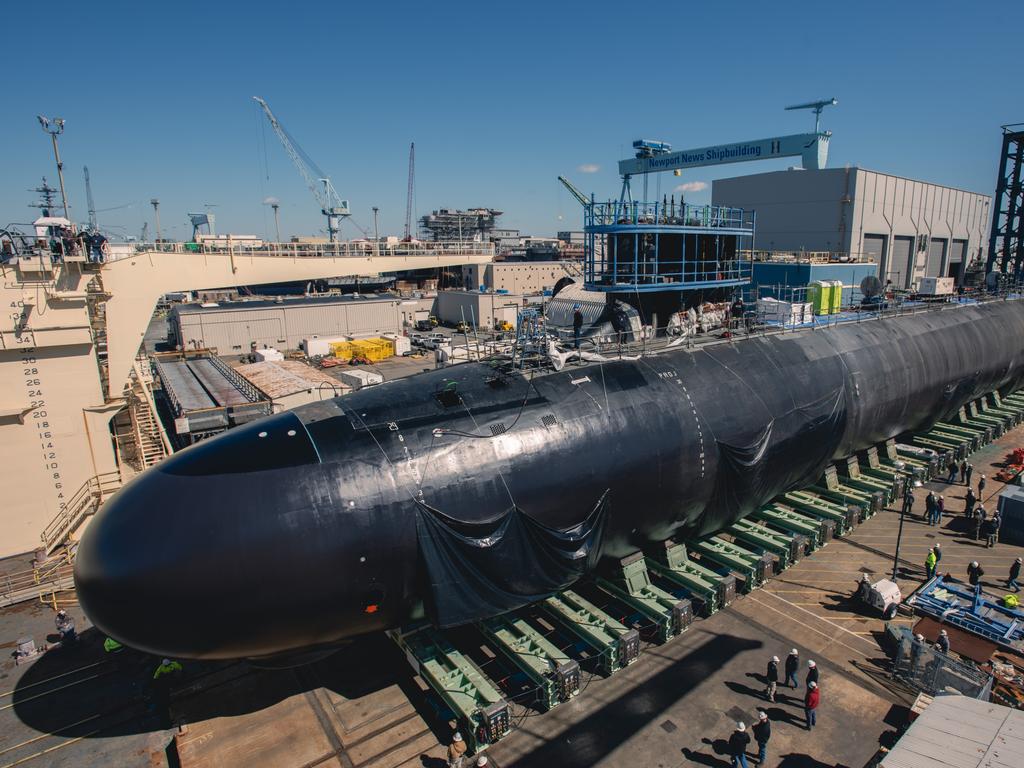 Virginia-class attack submarine New Jersey SSN 796 at Newport News Shipbuilding. Picture: Supplied