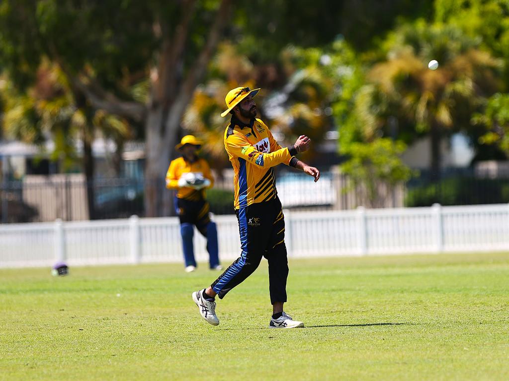 Norths Spicy Bite v Mulgrave Punjabi at Griffiths Park. Cricket Far North Second grade 2025. Photo: Gyan-Reece Rocha.