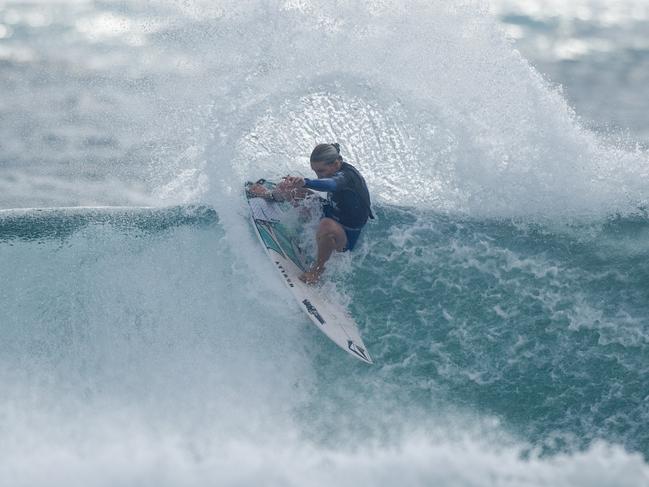 Sierra competing in the 2024 Australian Boardriders Battle Grand Final at Burleigh Heads. Picture: Surfing Australia.