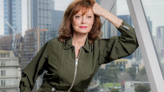 “People are questioning, people are standing up, people are educating themselves,” Sarandon said at a pro-Palestine rally. Picture: Jason Edwards