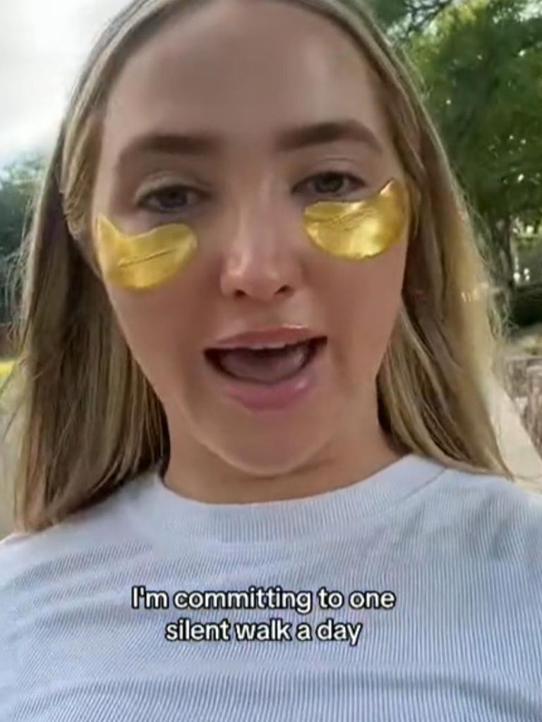 Silent walking has taken Gen Z by storm. Picture: TikTok