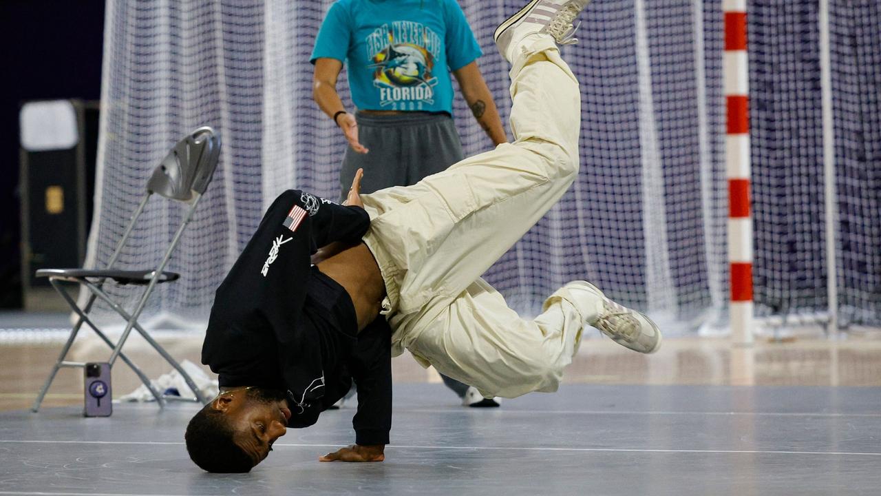 US Jeffrey Louis known as B-Boy Jeffro is one of the world’s leading breakers. (Photo by GEOFFROY VAN DER HASSELT / AFP)