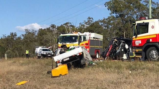 The car crash at Childers.