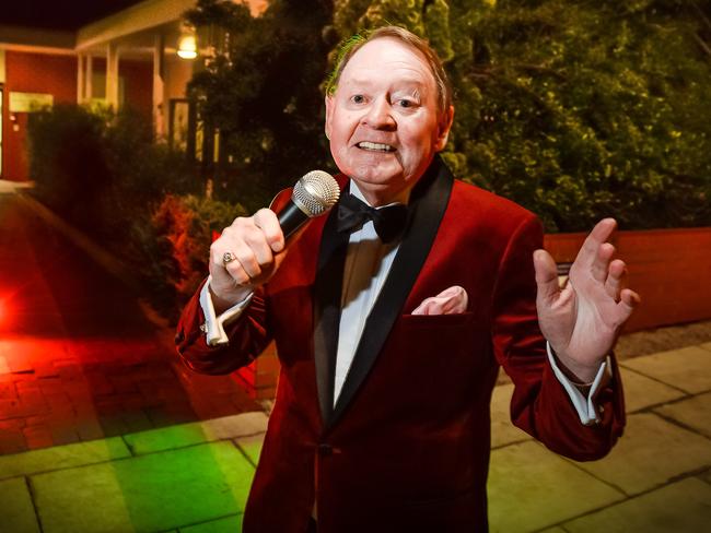 GREATEST SHOWMAN: Denis Sheridan ahead of performing in a Night of Swing in 2017 which raised funds for the Mary Potter Foundation’s Music Therapy Program. Picture: AAP/ROY VANDERVEGT