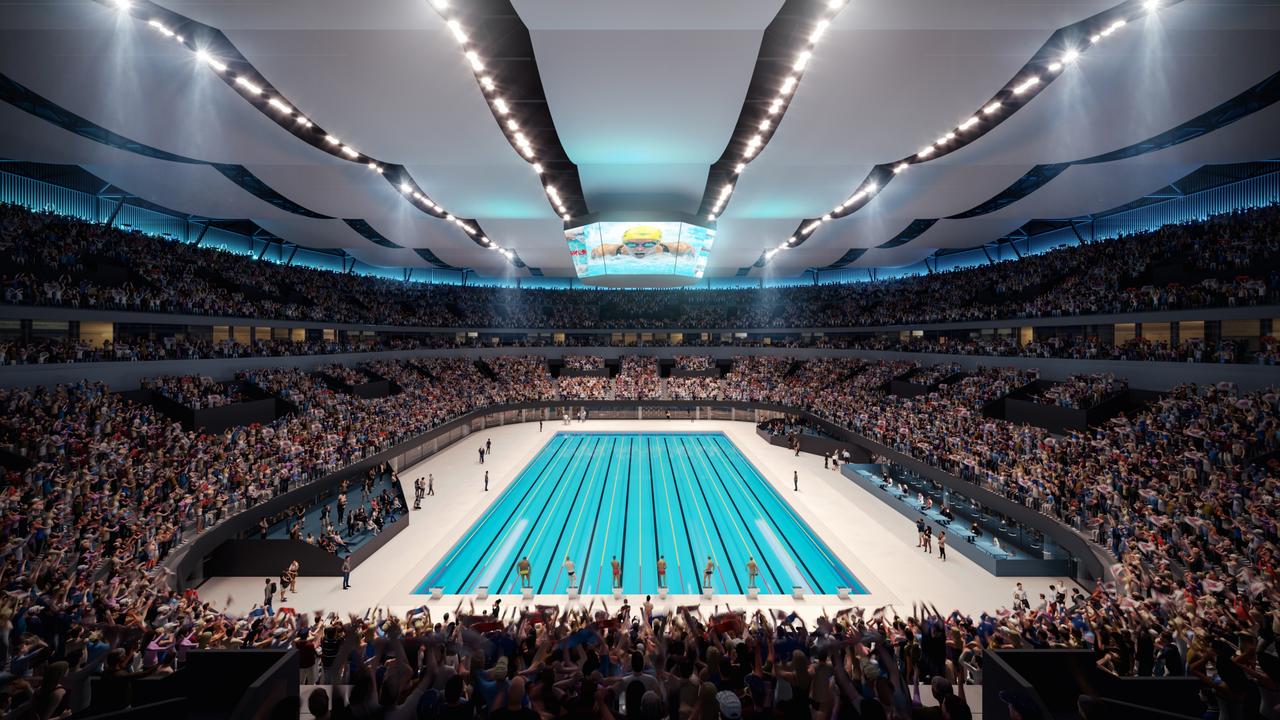 The new $2.5bn Brisbane Arena will host Brisbane’s swimming events. Picture: Supplied