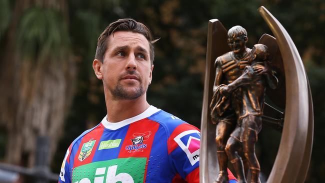 Mitchell Pearce of the Newcastle Knights at the NRL 2018 season launch in Sydney. Picture. Phil Hillyard