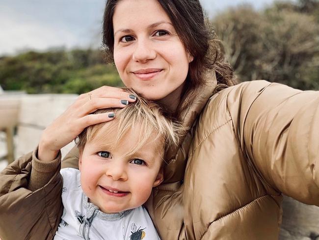 Jordan Ablett with her son Levi. Picture: Supplied