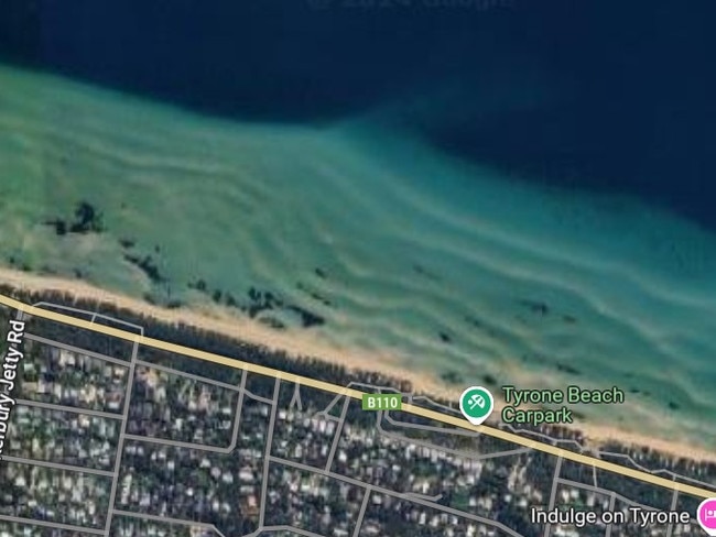 A jet ski rider has died after he was pulled from waters near a popular beach along Victoria's Mornington Peninsula. Picture: Google Maps.