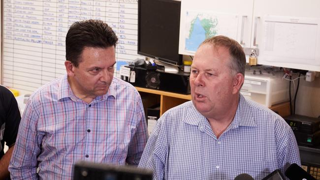 SA Best candidate Gary Johanson, right, with SA Best leader Nick Xenophon. Picture: AAP / Matt Loxton