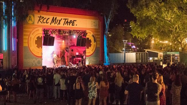 A Fringe show performs at the Royal Croquet Club. Picture: Matt Loxton