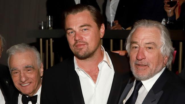 Martin Scorsese, Leonardo DiCaprio, and Robert De Niro attend the 2020 Golden Globes.