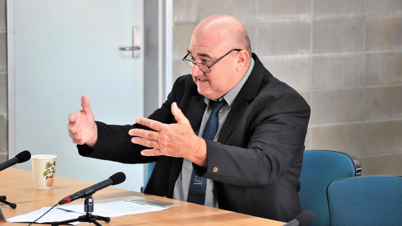 Hinchinbrook Shire Mayor Ramon Jayo addresses the Senate Standing Committee on Rural and Regional Affairs in Ingham. Picture: Cameron Bates