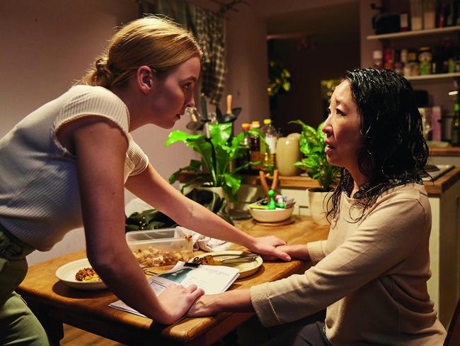 Sandra Oh with Jodie Comer in the thriller Killing Eve