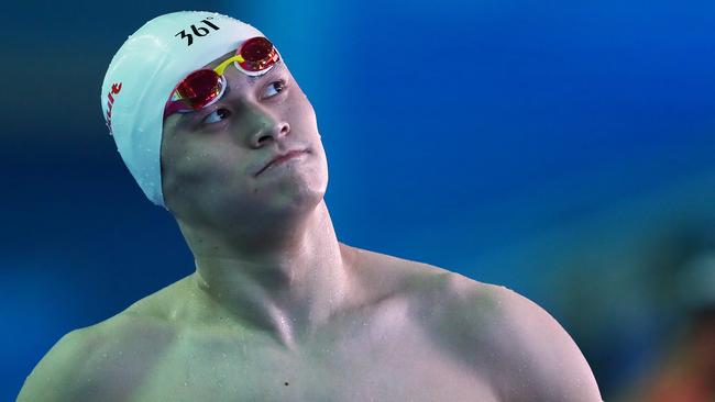 Chinese swimmer Sun Yang competes at the Gwangju 2019 FINA World Championships in South Korea.