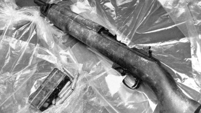 The Queen St mass murder shooting weapon, M1 Rifle.