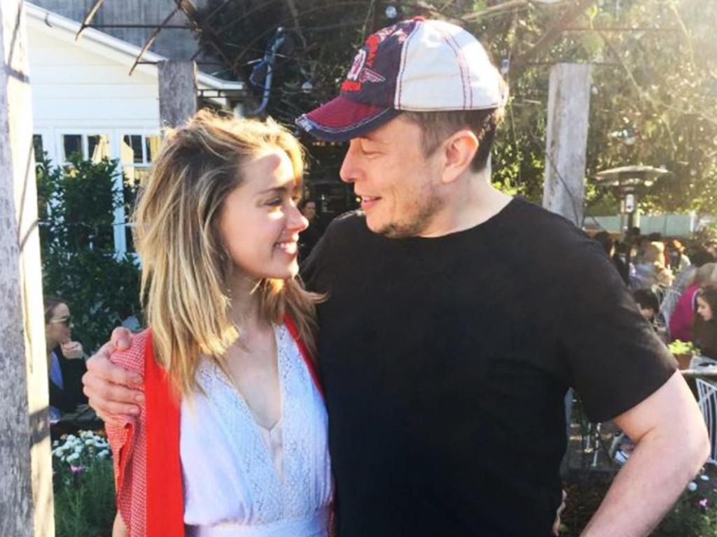 Amber Heard and Elon Musk at the Paddock Bakery on the Gold Coast. Picture: Supplied