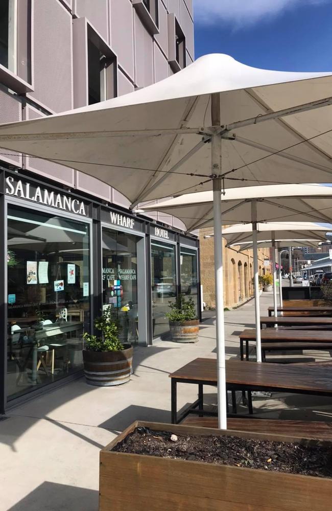 The Fair Work Ombudsman has launched a court bid to wind up Welvin &amp; Kevin Pty Ltd, the company which previously operated Salamanca Wharf Cafe. Picture: Facebook