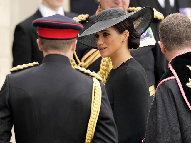 The Duchess of Sussex arrives at Westminster Abbey. Picture: Getty Images