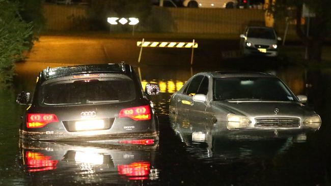 Flooding has closed multiple roads across Sydney. Pics Bill Hearne