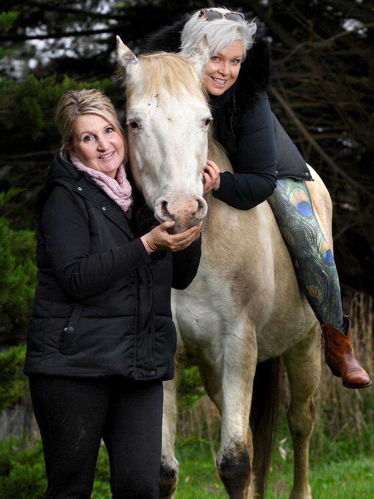 Jo Harmer and Bec Jeyaseelan launched Mans for Change after their own lives were forever changed during the Cudlee Creek fires. Picture: Tricia Watkinson