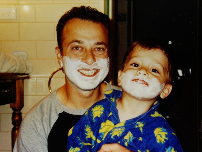 Laurie Chitti with his son, Franco.