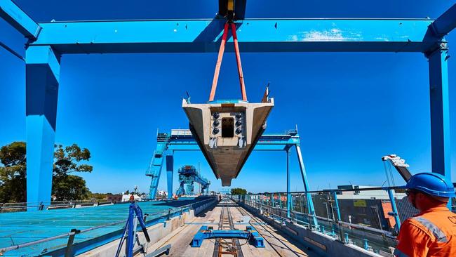 Work on the Caulfield to Dandenong skyrail project.