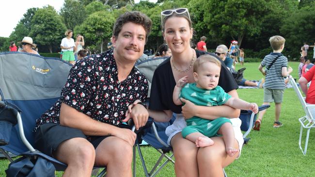 The Monka family enjoy their time at the 2023 Buderim Community Carols.