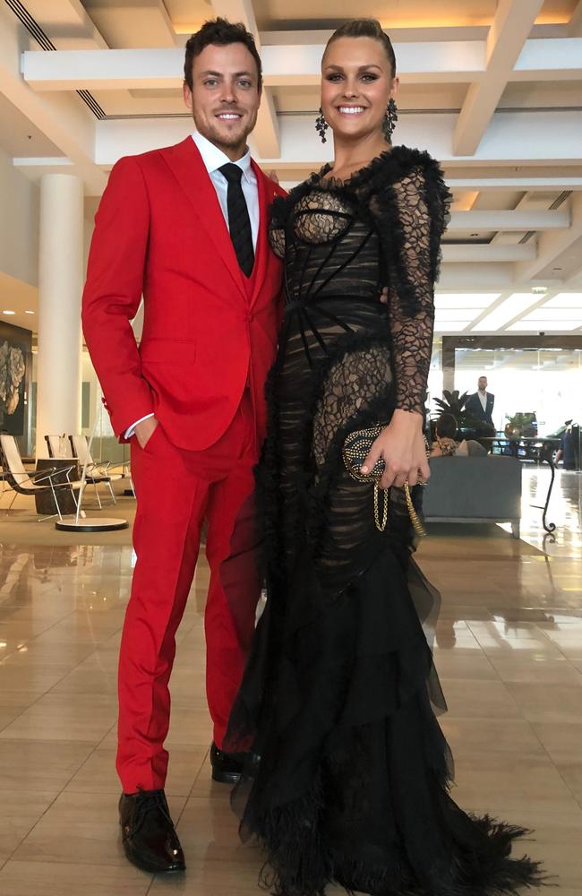 Home And Away actors Sophie Dillman and Patrick O’Connor at the Logie Awards on the Gold Coast.