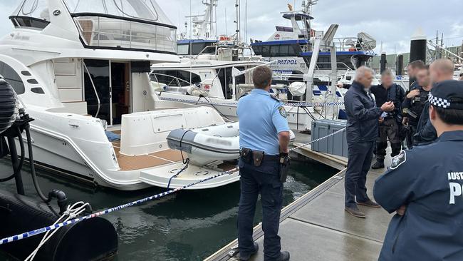 Police arrest five people over 1.1 tonnes of cocaine found on a boat off South West Rocks., Arrested men include Cooper Hollingworth, 24, from Cardiff and Jacob Malcolm, 26, Chaiwat Thipsing, 28, Luke Hazell, 28 and Rodney James Hill, 35, who were all charged with knowingly taking part in the large commercial supply of cocaine. Supplied by NSW Police.