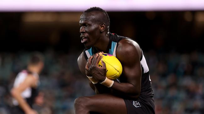 Aliir Aliir was an incredible recruit for the Power. Picture: Getty Images