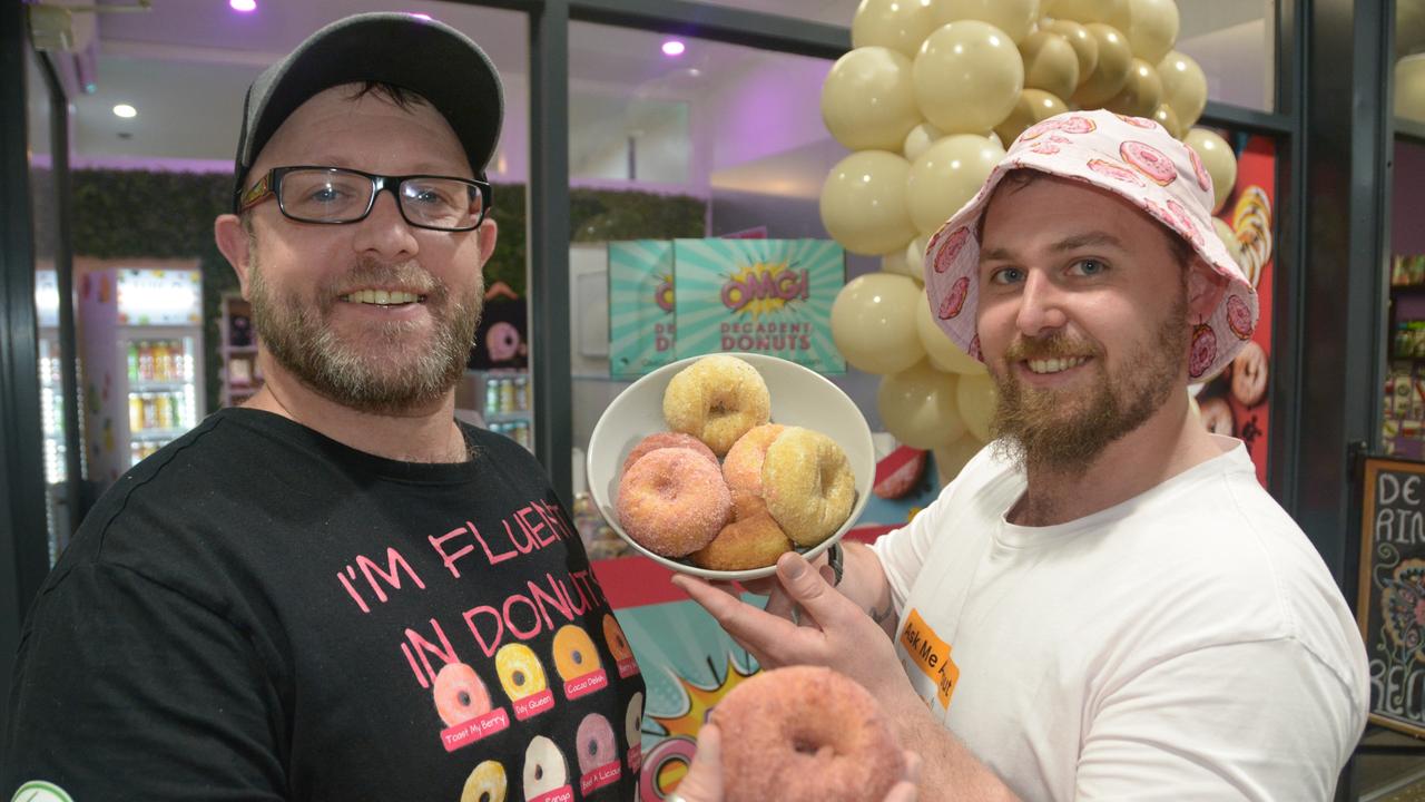 OMG Decadent Donuts Toowoomba franchise owners Robert Gillis (right) and Rob Sampson have officially moved to a bricks and mortar store inside the Australia Arcade in the CBD.