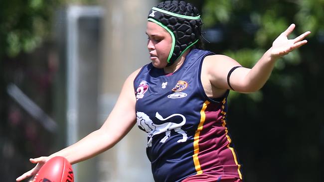 Lions' Luana Healey lines up a shot. Picture: Brendan Radke