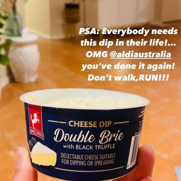 Aldi’s new double brie dip ‘everybody needs’. Picture: Instagram